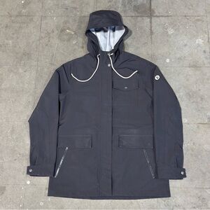 Vuori Palisades Rain Jacket Women's Sz Small Waterproof Hooded Lightweight Black